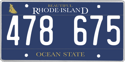 RI license plate 478675
