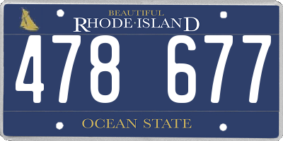 RI license plate 478677