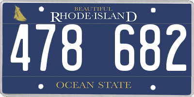 RI license plate 478682
