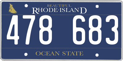 RI license plate 478683