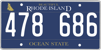 RI license plate 478686