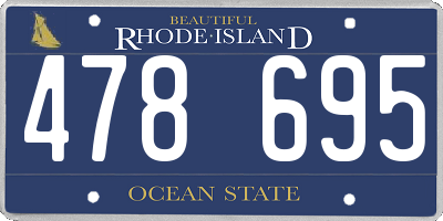 RI license plate 478695