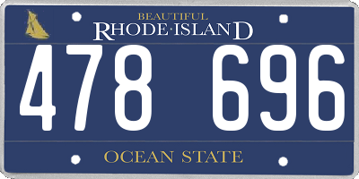 RI license plate 478696