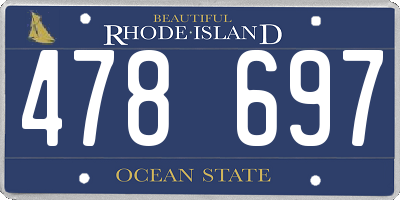 RI license plate 478697