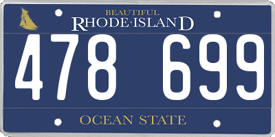 RI license plate 478699