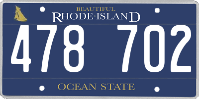 RI license plate 478702