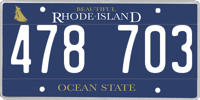RI license plate 478703