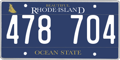 RI license plate 478704