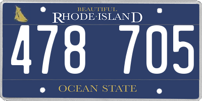 RI license plate 478705