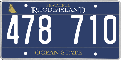 RI license plate 478710