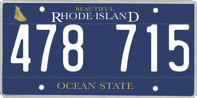 RI license plate 478715