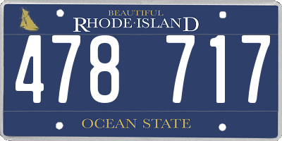 RI license plate 478717