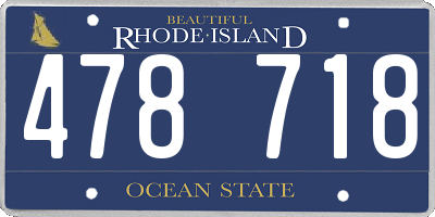 RI license plate 478718