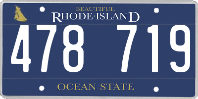 RI license plate 478719
