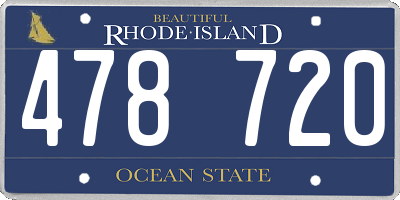 RI license plate 478720