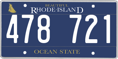RI license plate 478721