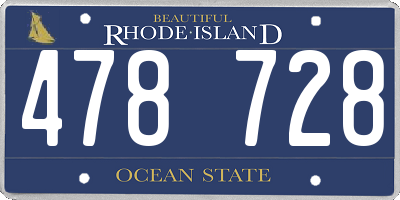RI license plate 478728