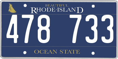 RI license plate 478733