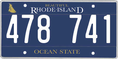 RI license plate 478741