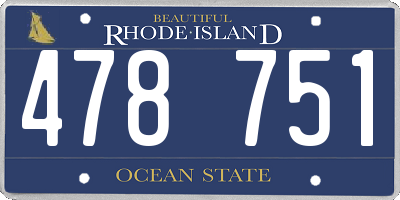 RI license plate 478751