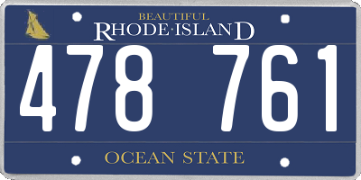 RI license plate 478761