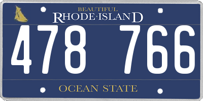 RI license plate 478766
