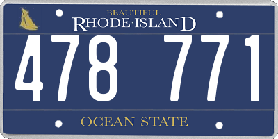 RI license plate 478771