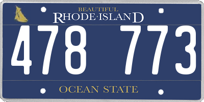 RI license plate 478773
