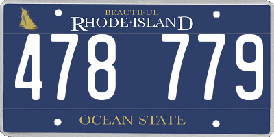 RI license plate 478779