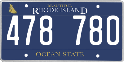 RI license plate 478780