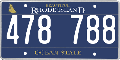 RI license plate 478788