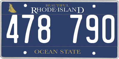 RI license plate 478790