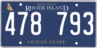RI license plate 478793