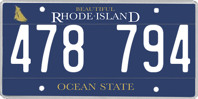 RI license plate 478794