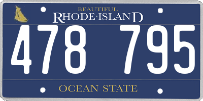 RI license plate 478795