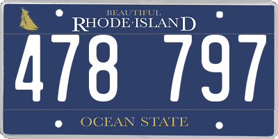 RI license plate 478797
