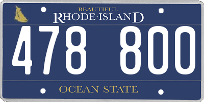 RI license plate 478800