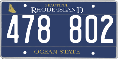 RI license plate 478802