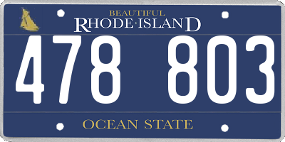 RI license plate 478803