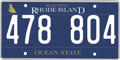 RI license plate 478804