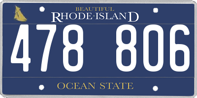 RI license plate 478806