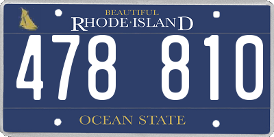RI license plate 478810