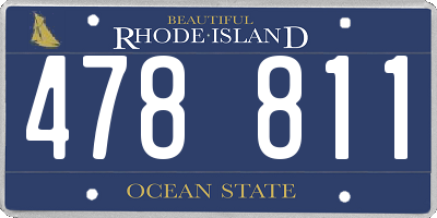 RI license plate 478811