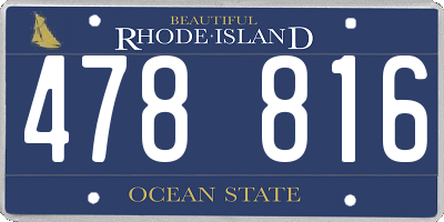 RI license plate 478816