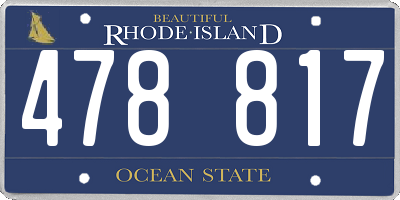 RI license plate 478817