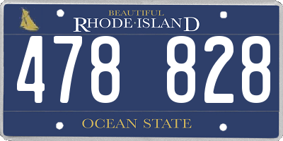 RI license plate 478828