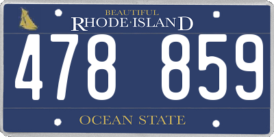 RI license plate 478859