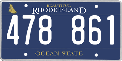 RI license plate 478861