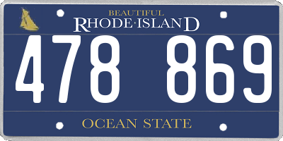 RI license plate 478869