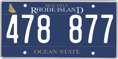 RI license plate 478877